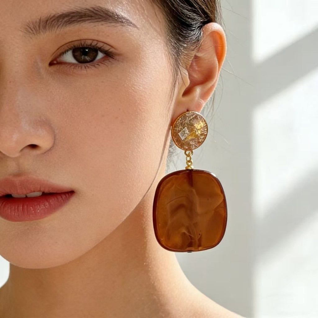 Vintage Resin Drop Earrings