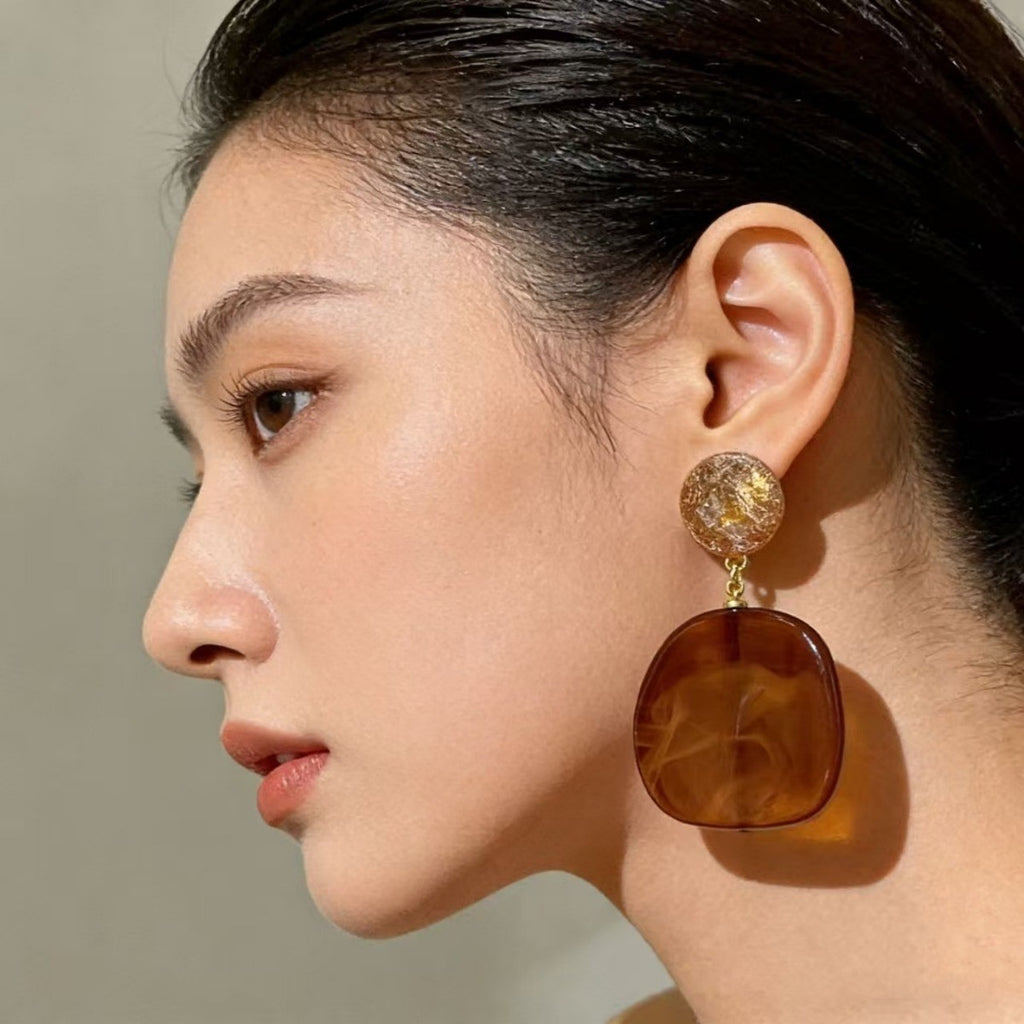 Vintage Resin Drop Earrings