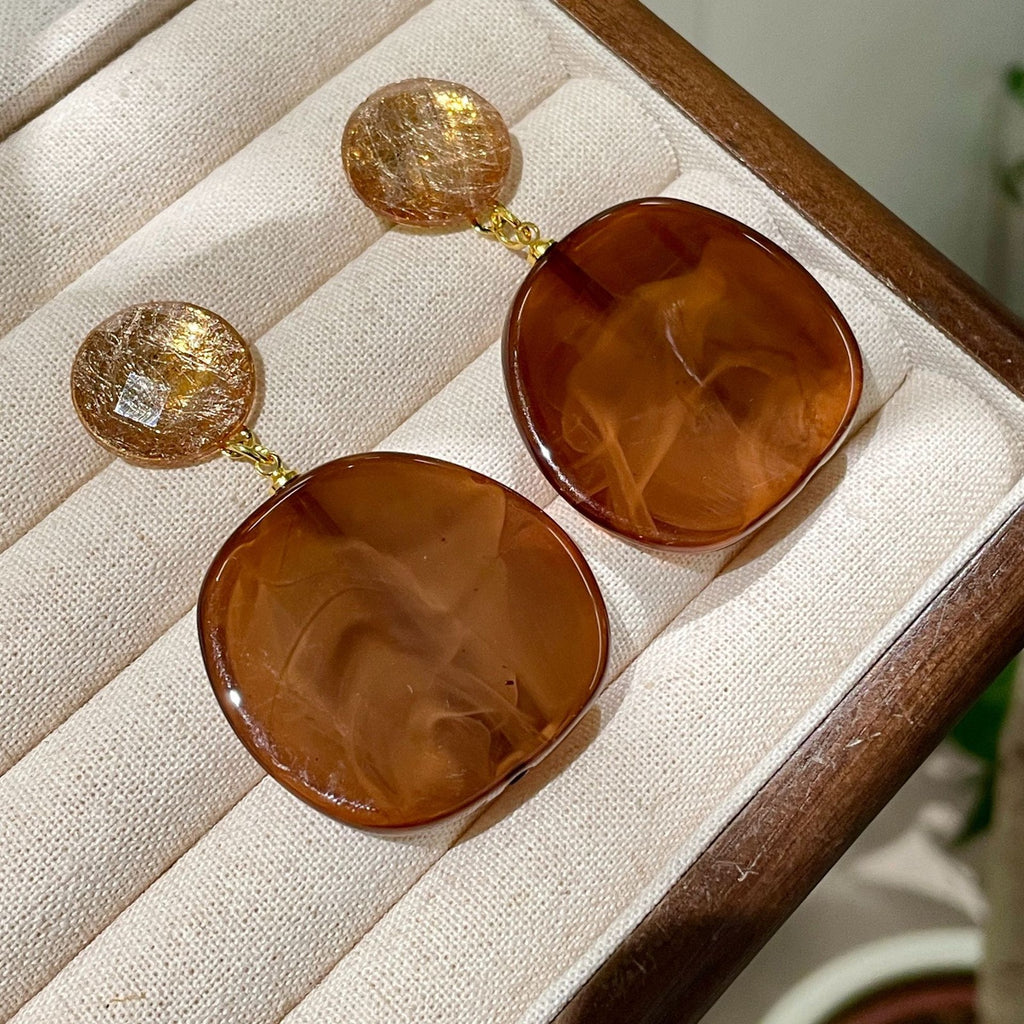 Vintage Resin Drop Earrings