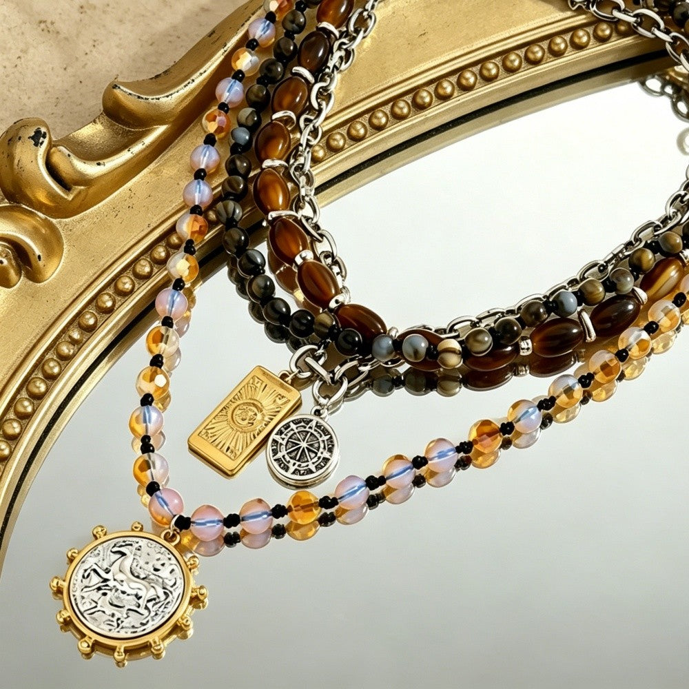 Vintage Boho Multi-Layer Necklace Set
