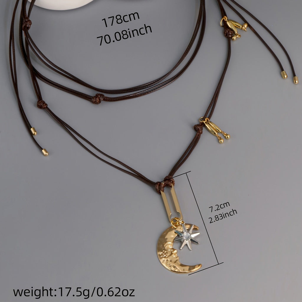 Vintage Moon Star Necklace