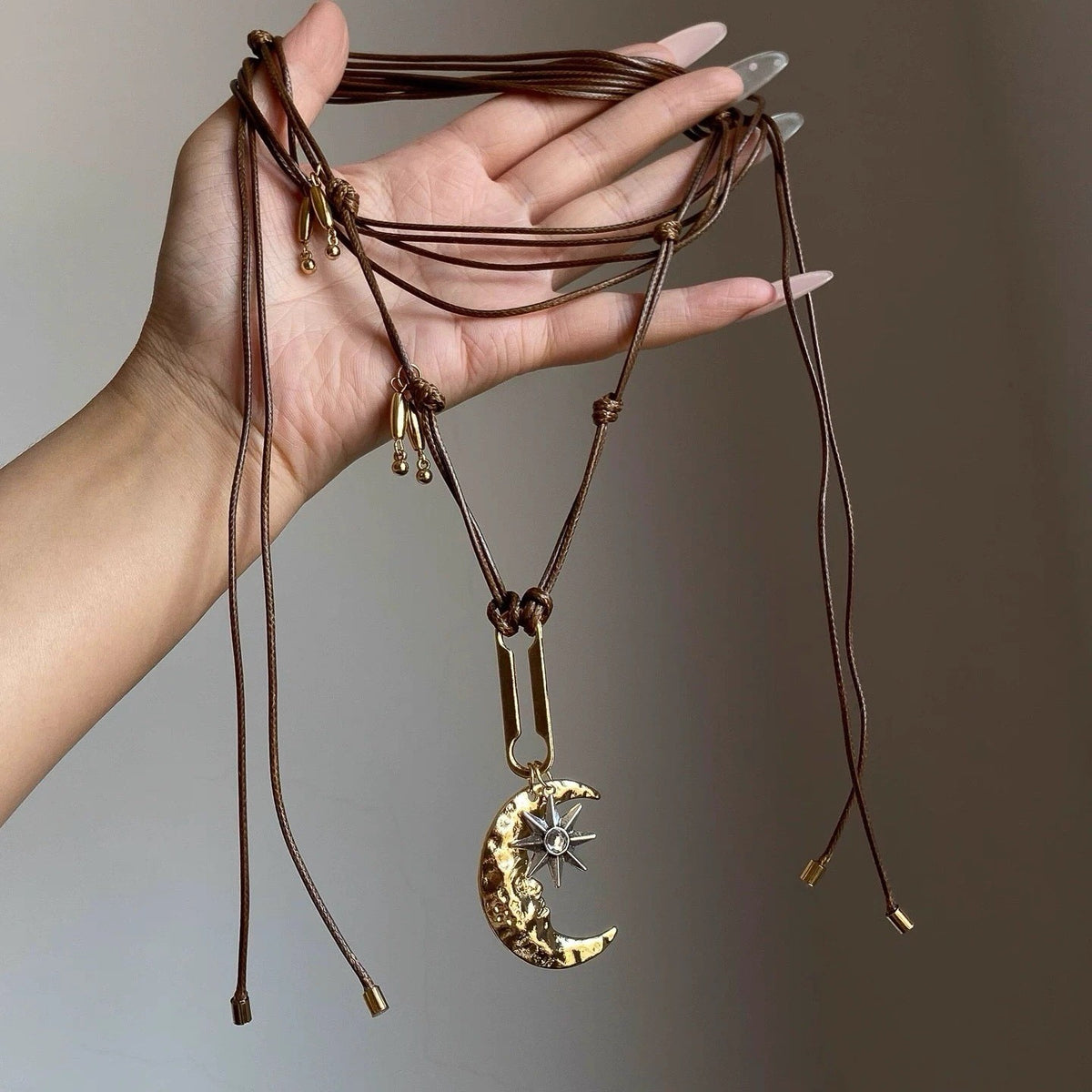 Vintage Moon Star Necklace