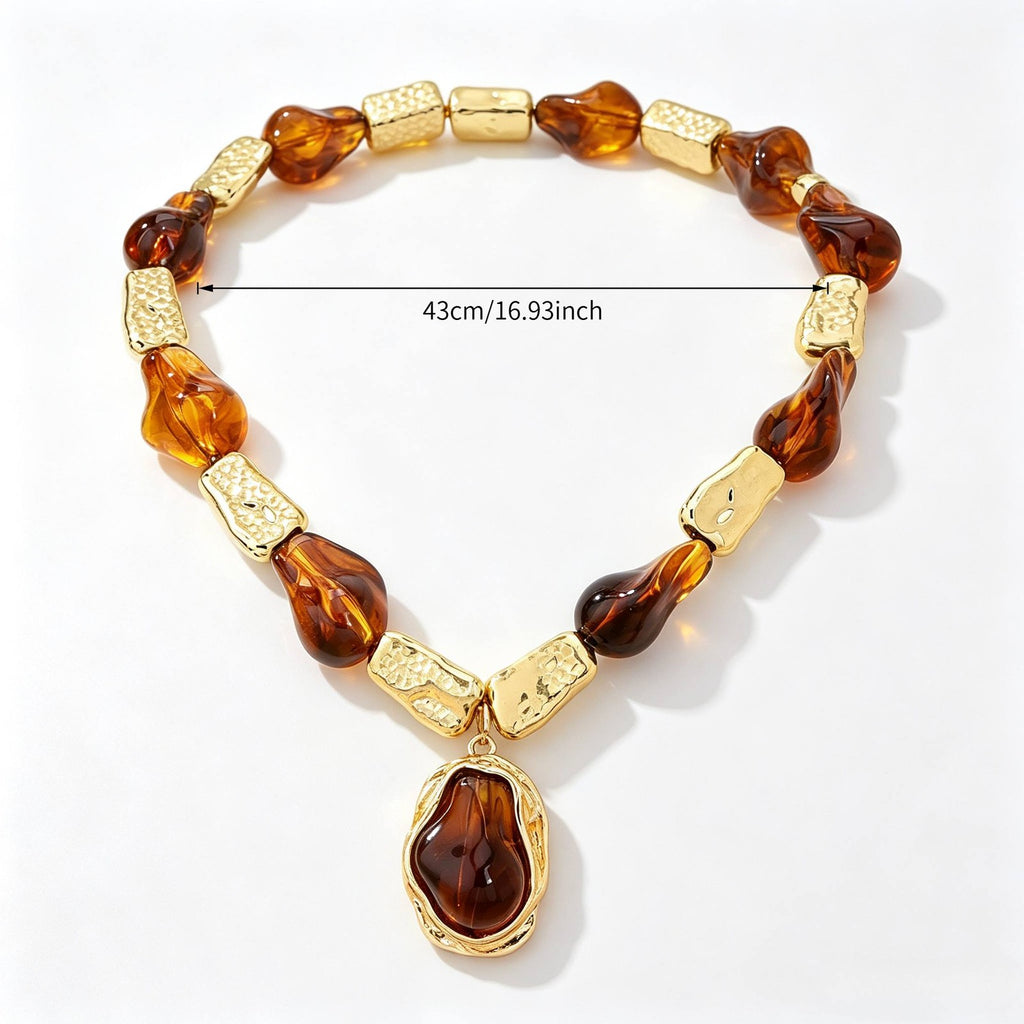 Vintage Amber Bead Bracelet