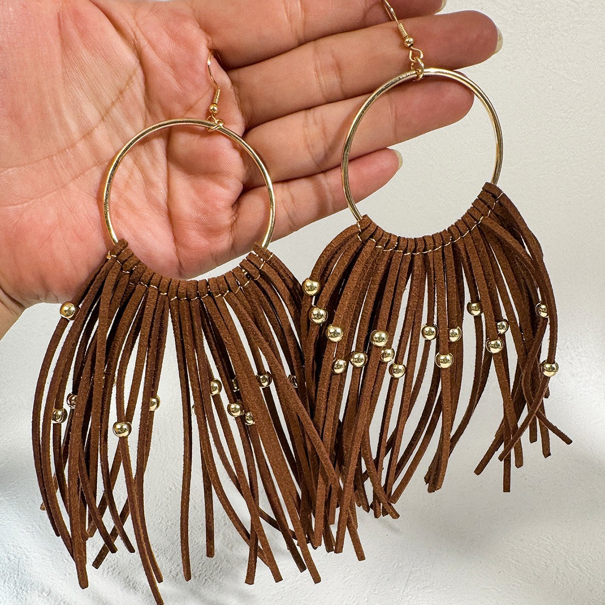 Boho Tassel Hoop Earrings
