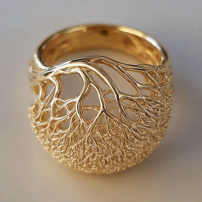 18k Vintage Tree Ring