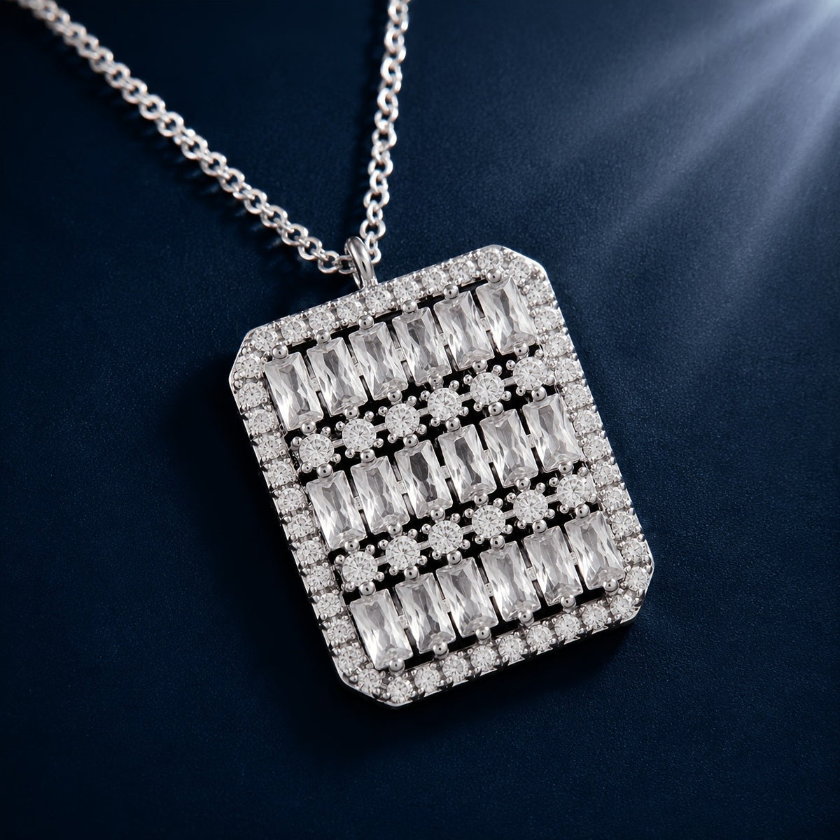 14k Geometric Square Necklace