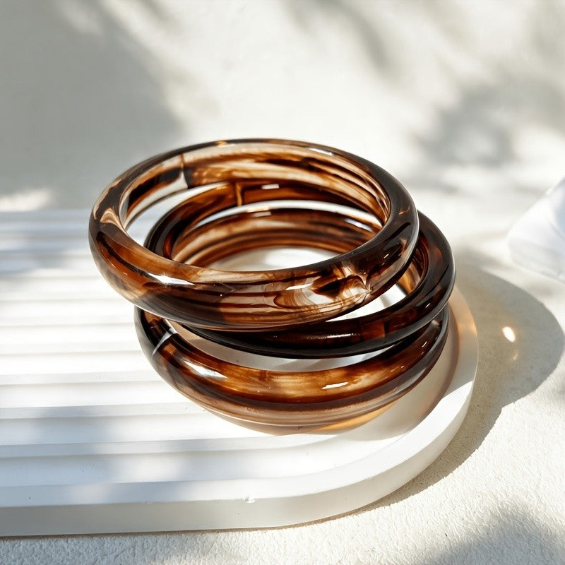 3PC Vintage Amber Stack Bracelets