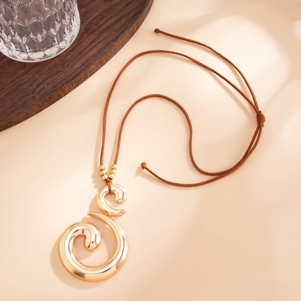 Vintage Spiral Pendant Necklace