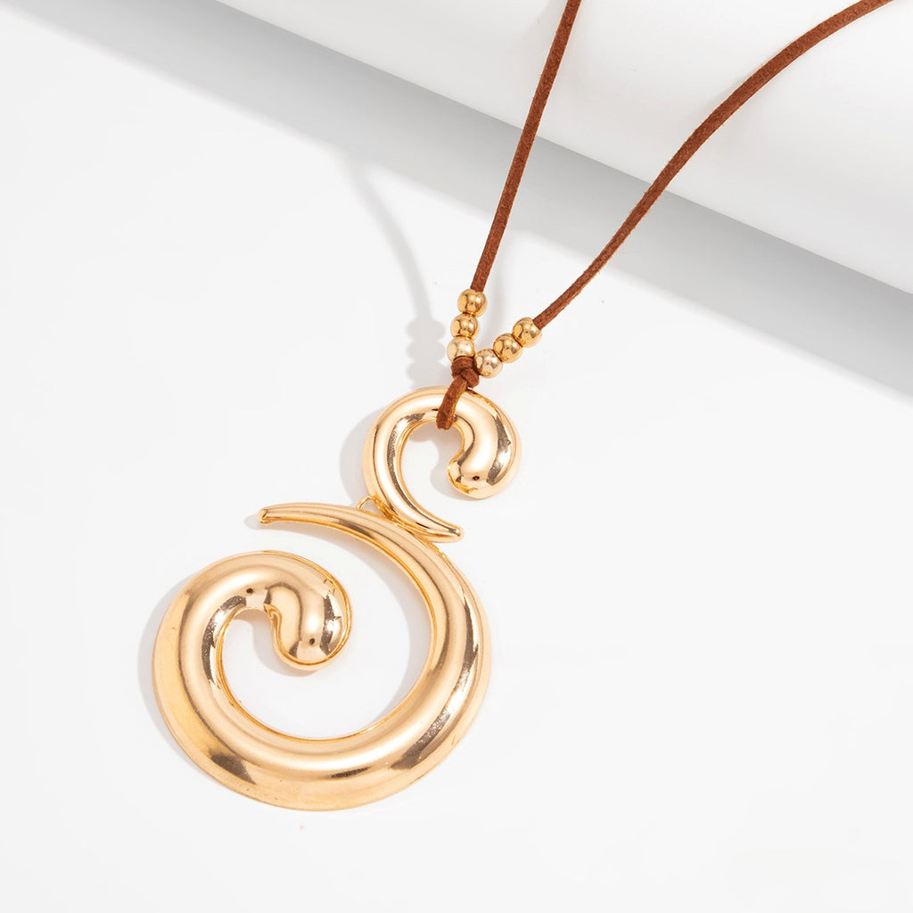 Vintage Spiral Pendant Necklace