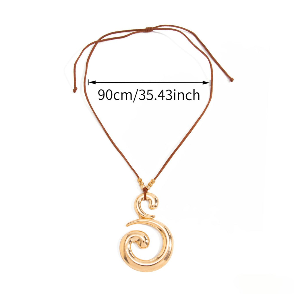 Vintage Spiral Pendant Necklace