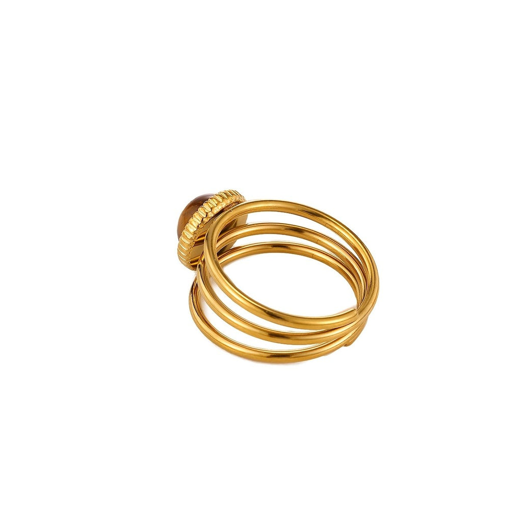 18k Vintage Stone Ring