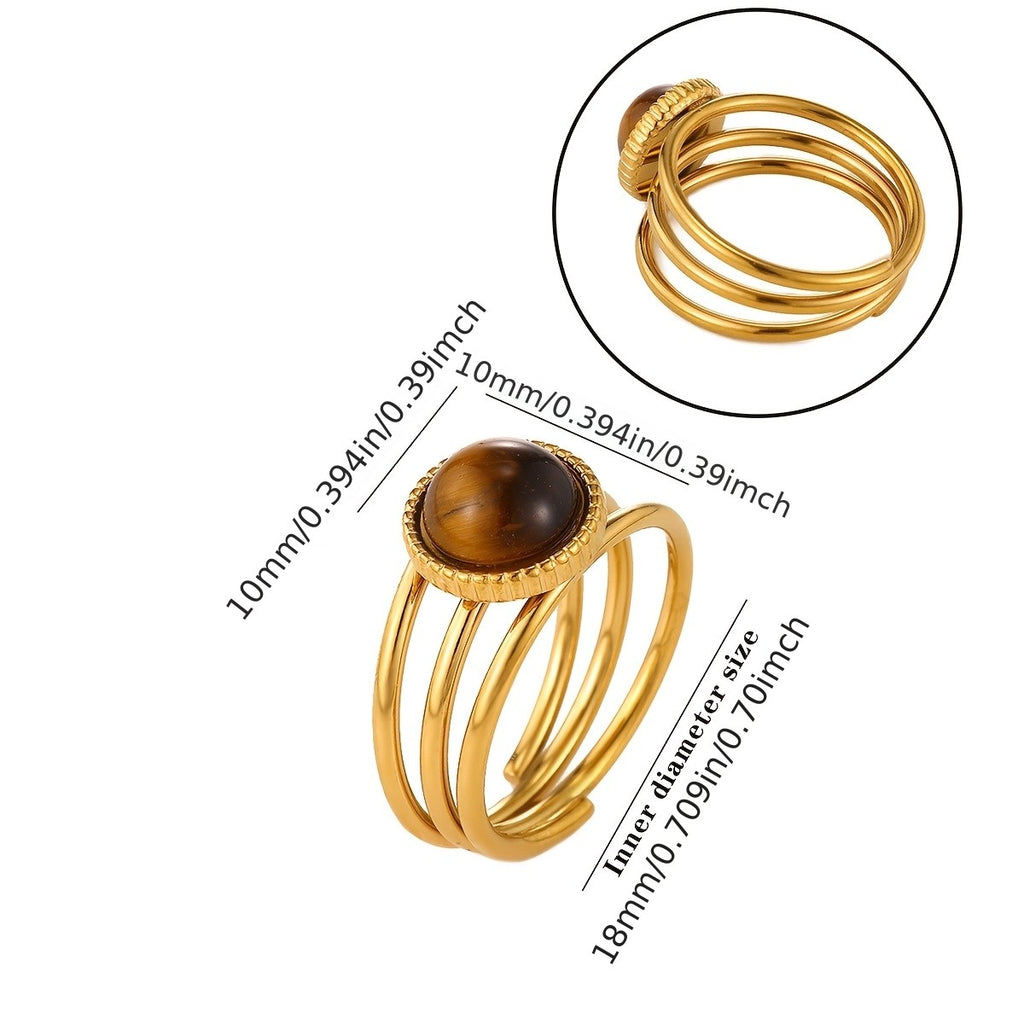 18k Vintage Stone Ring