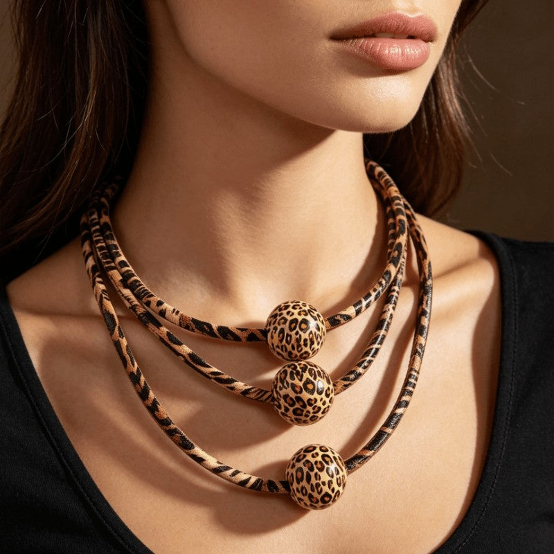 Vintage Leopard Print Necklace