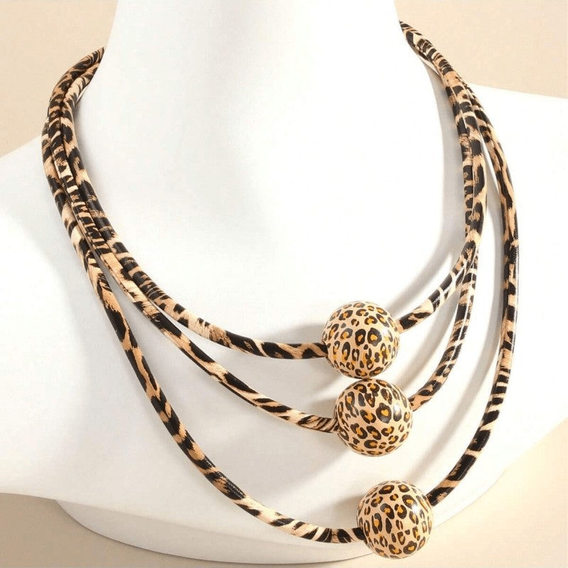 Vintage Leopard Print Necklace