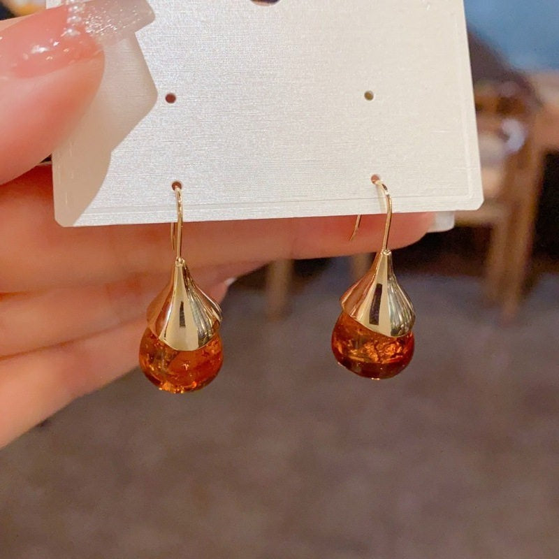 18k Elegant Resin Drop Earrings