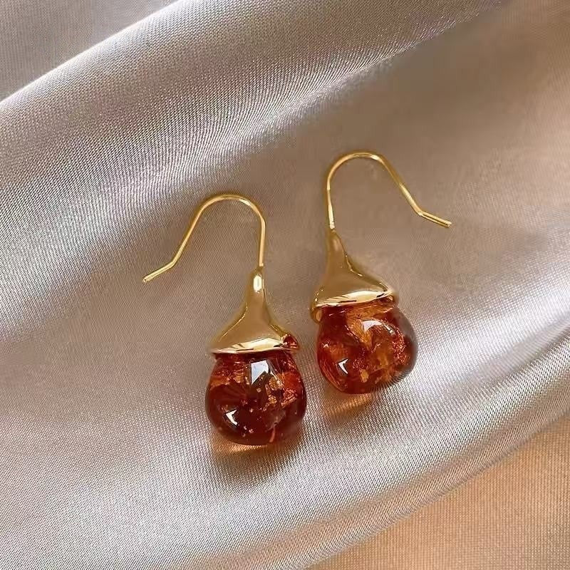 18k Elegant Resin Drop Earrings