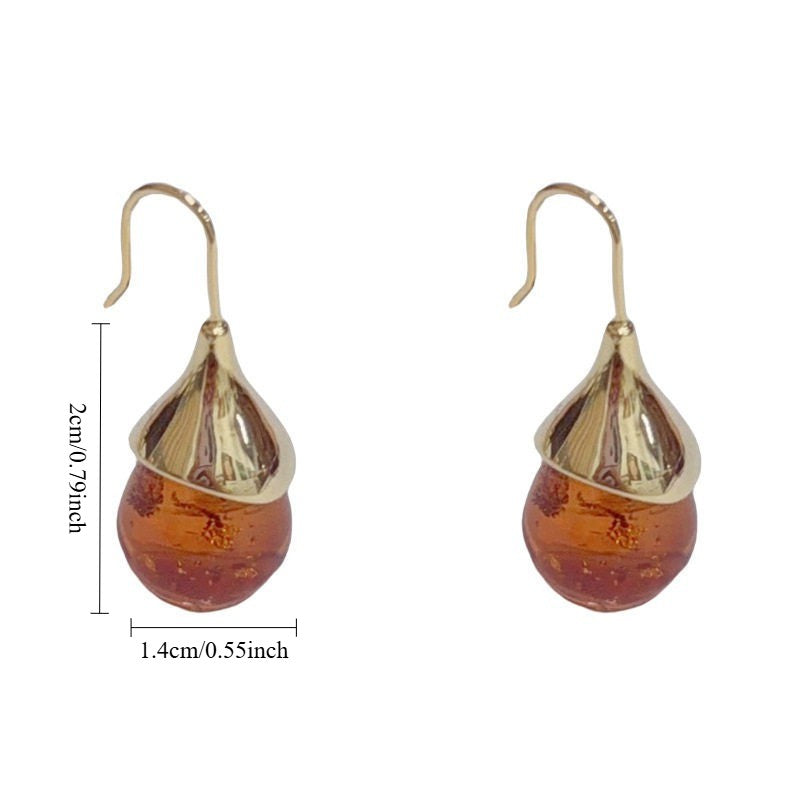 18k Elegant Resin Drop Earrings