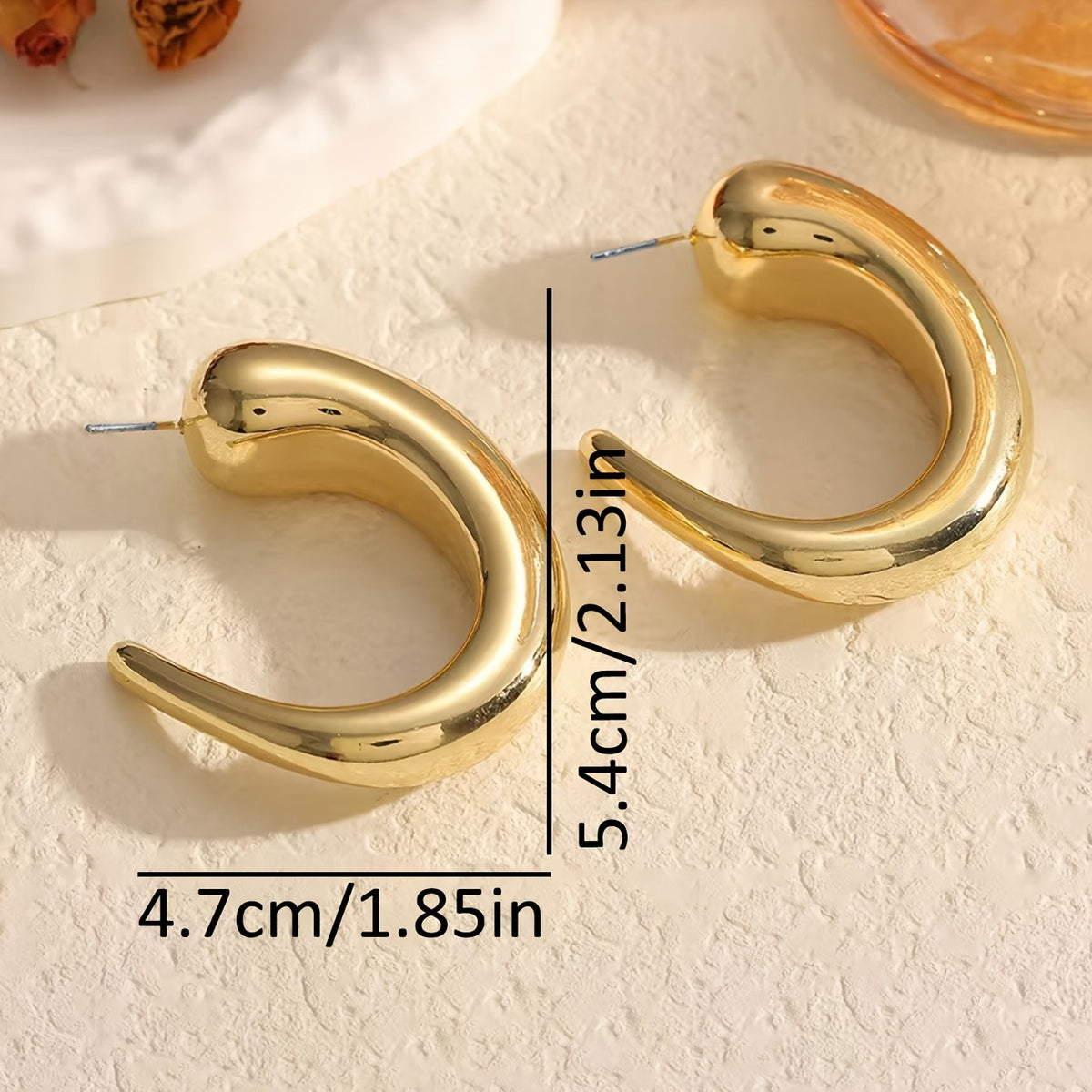 18k Boho Geometric Hoop Earrings