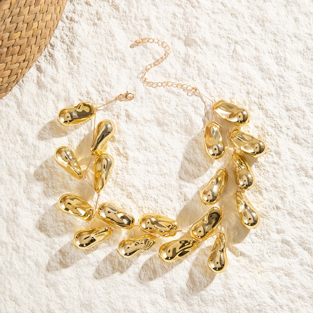 18k Chunky Water Drop Necklace