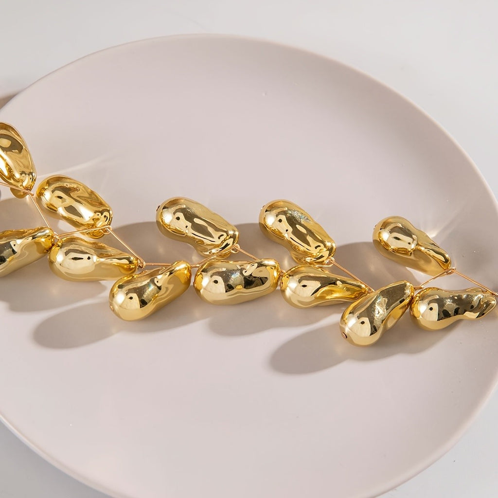 18k Chunky Water Drop Necklace