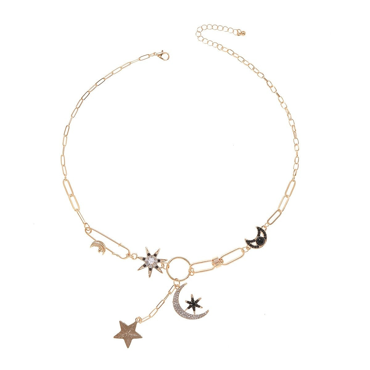18k Star Moon Necklace