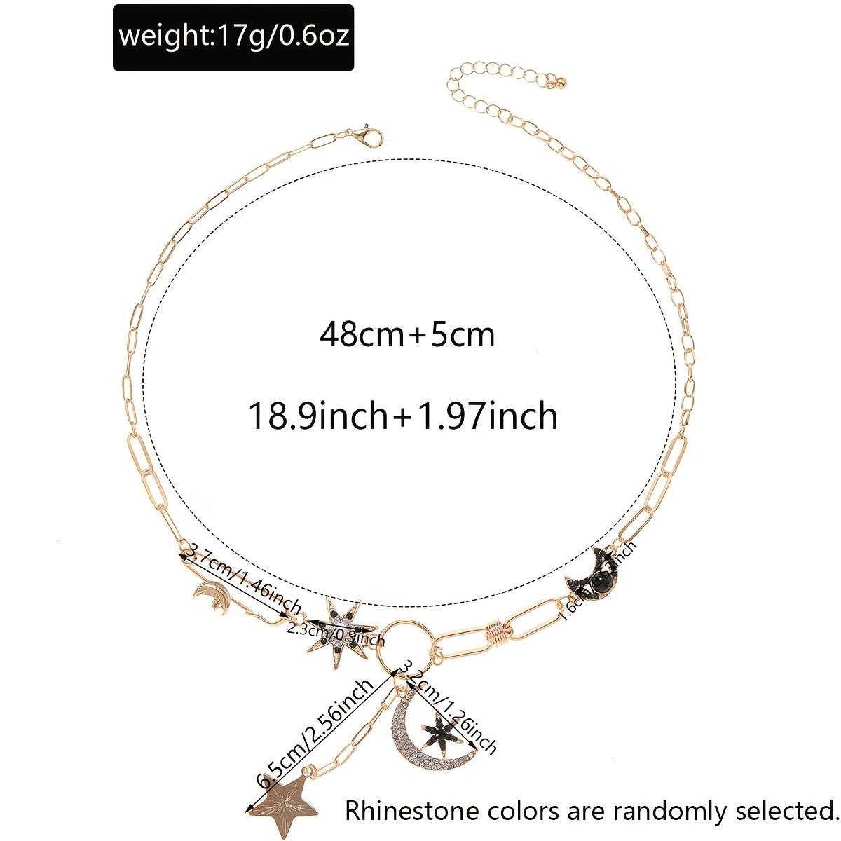 18k Star Moon Necklace