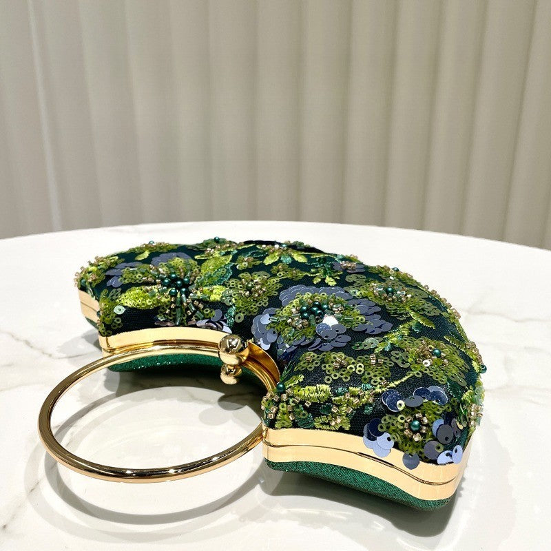 Elegant Sequin Floral Clutch