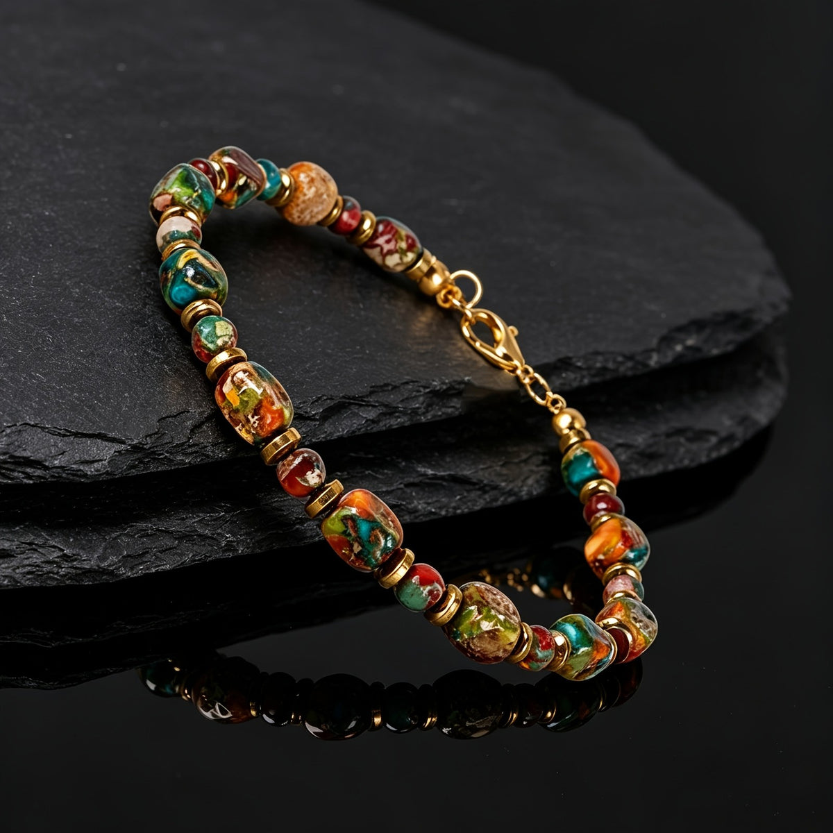 Boho Multicolor Stone Bracelet
