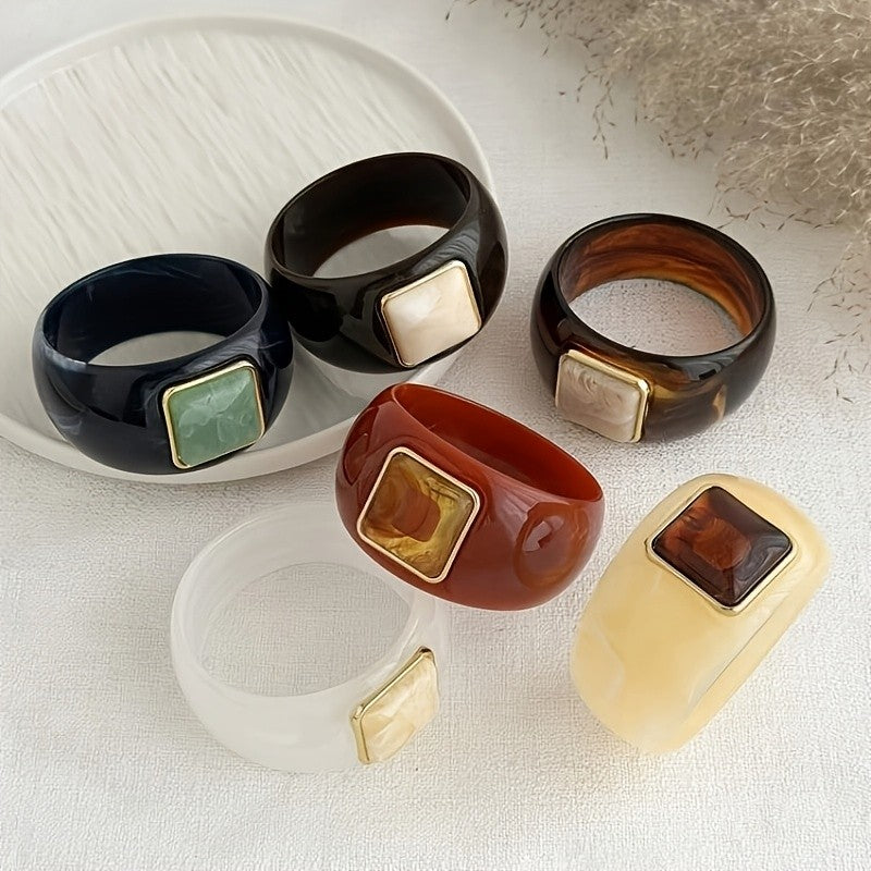 Vintage Geometric Acrylic Cuff