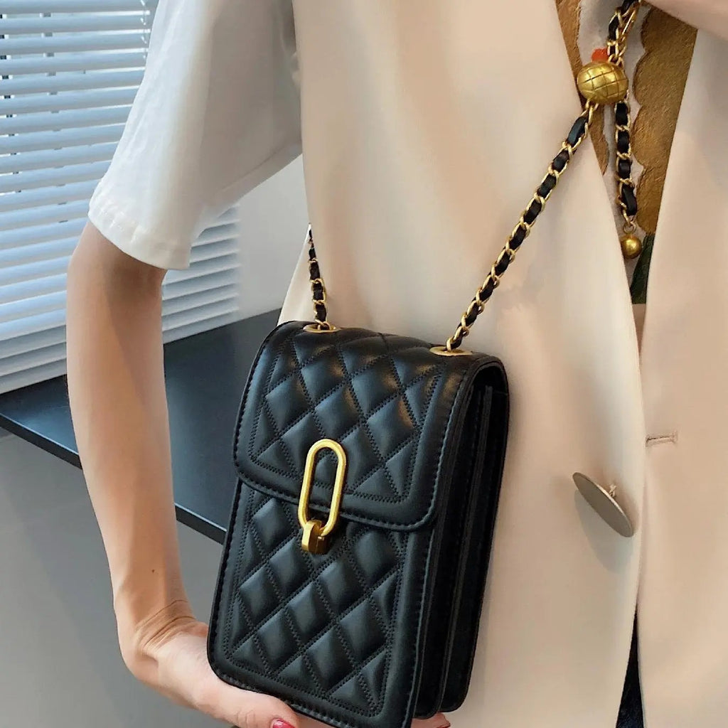 Quilted Chain Crossbody Bag