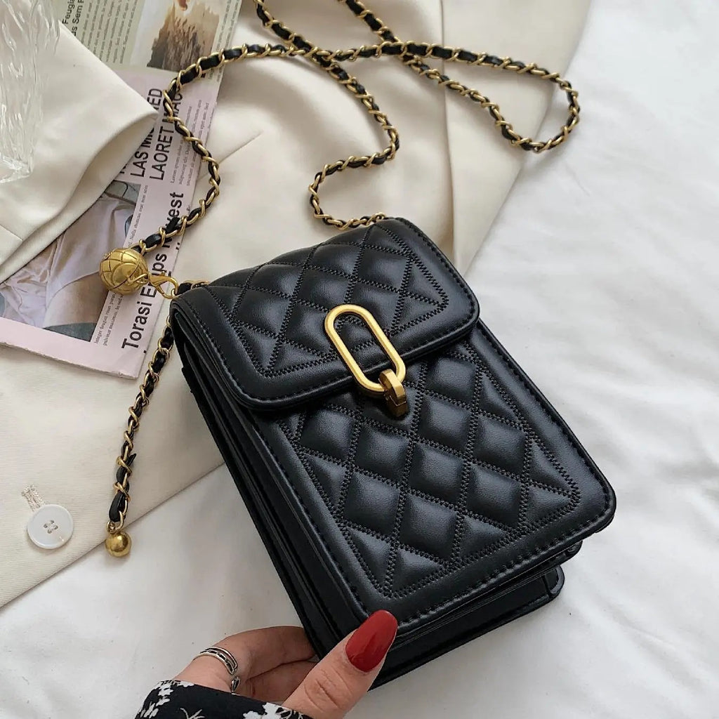 Quilted Chain Crossbody Bag