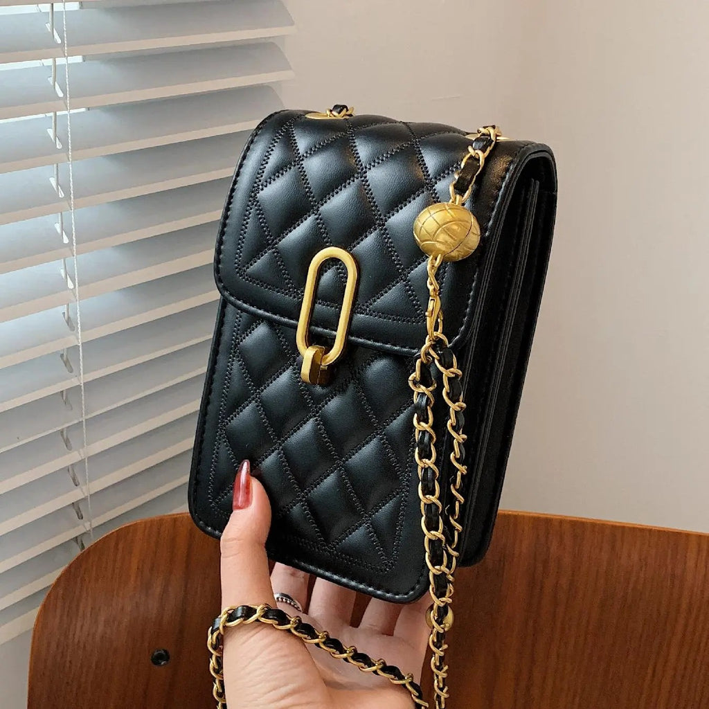 Quilted Chain Crossbody Bag