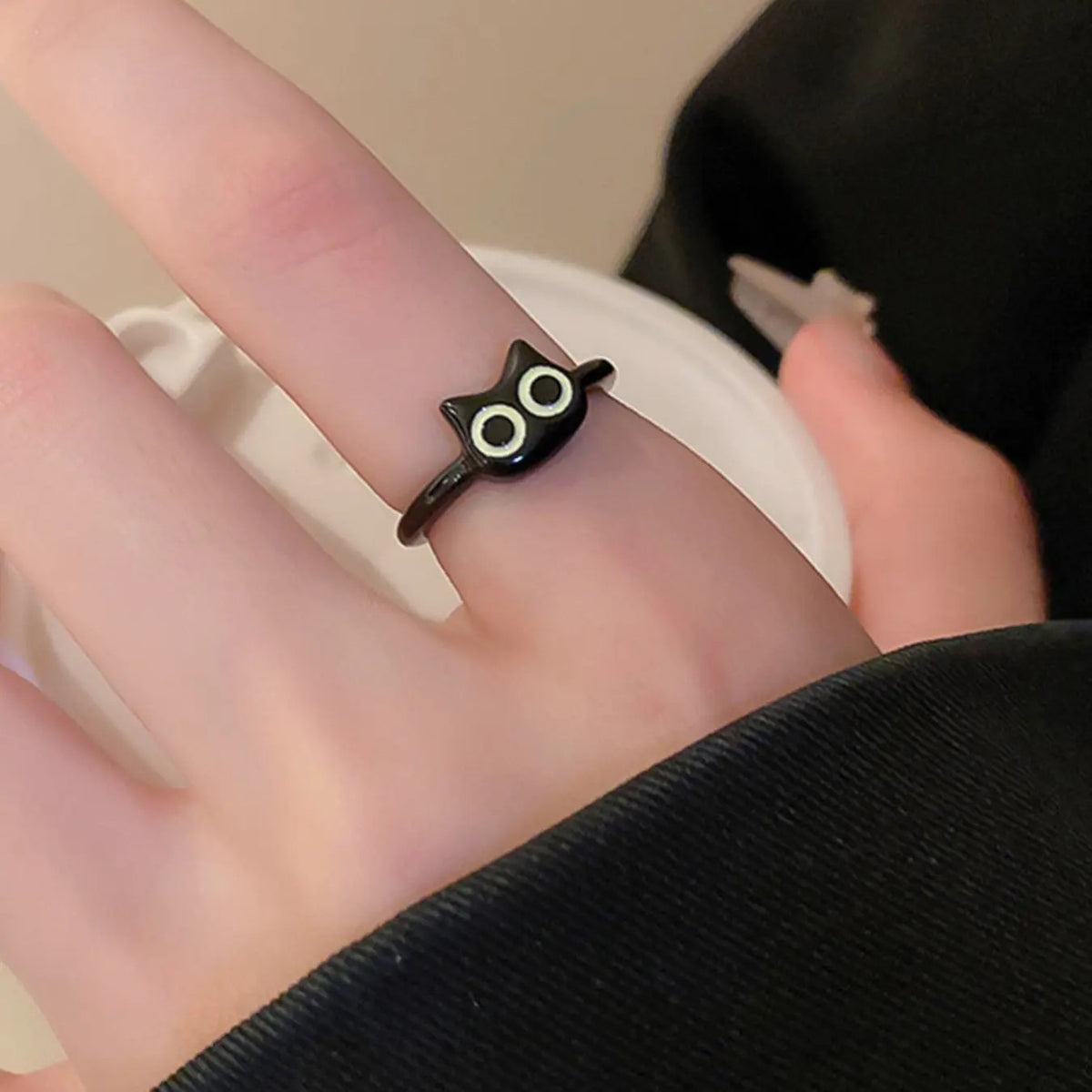 Cute Cat Face Ring
