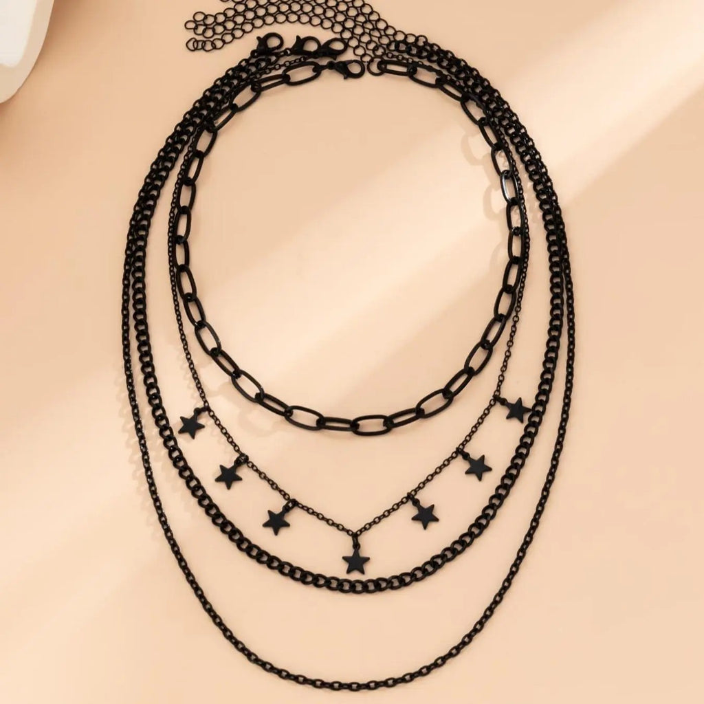 4PC Star Layered Necklace Set