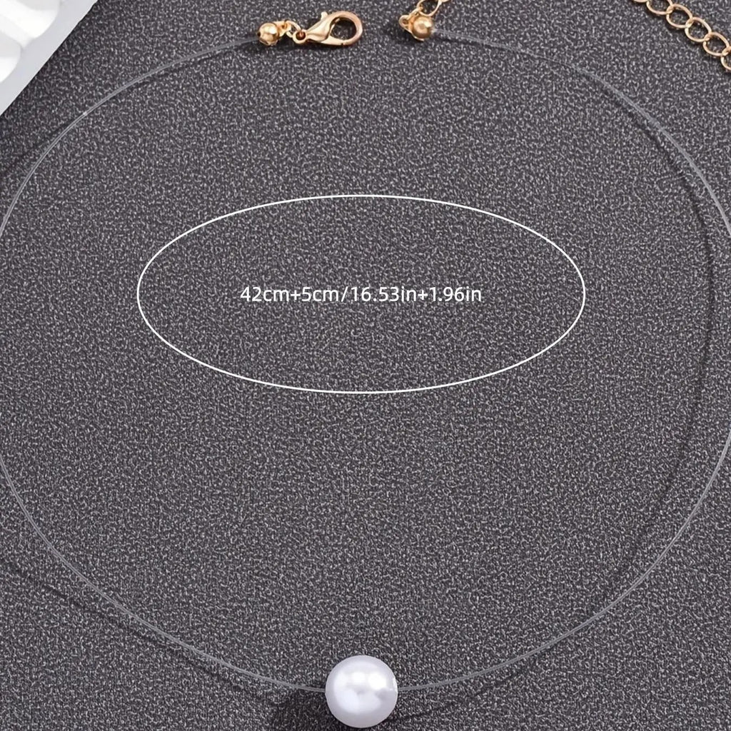 Minimal Faux Pearl Necklace