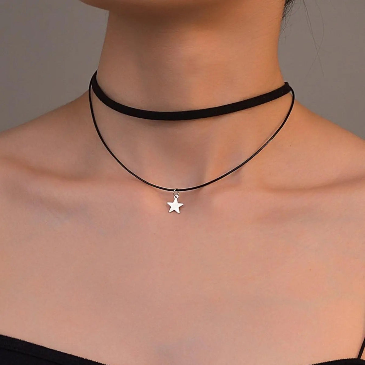 Minimal Star Choker Necklace
