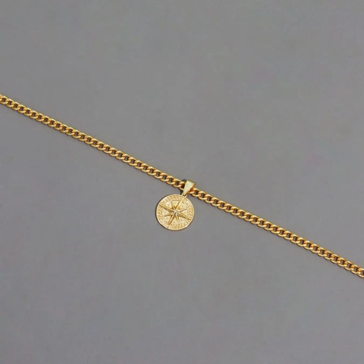 18k Geometric Compass Necklace
