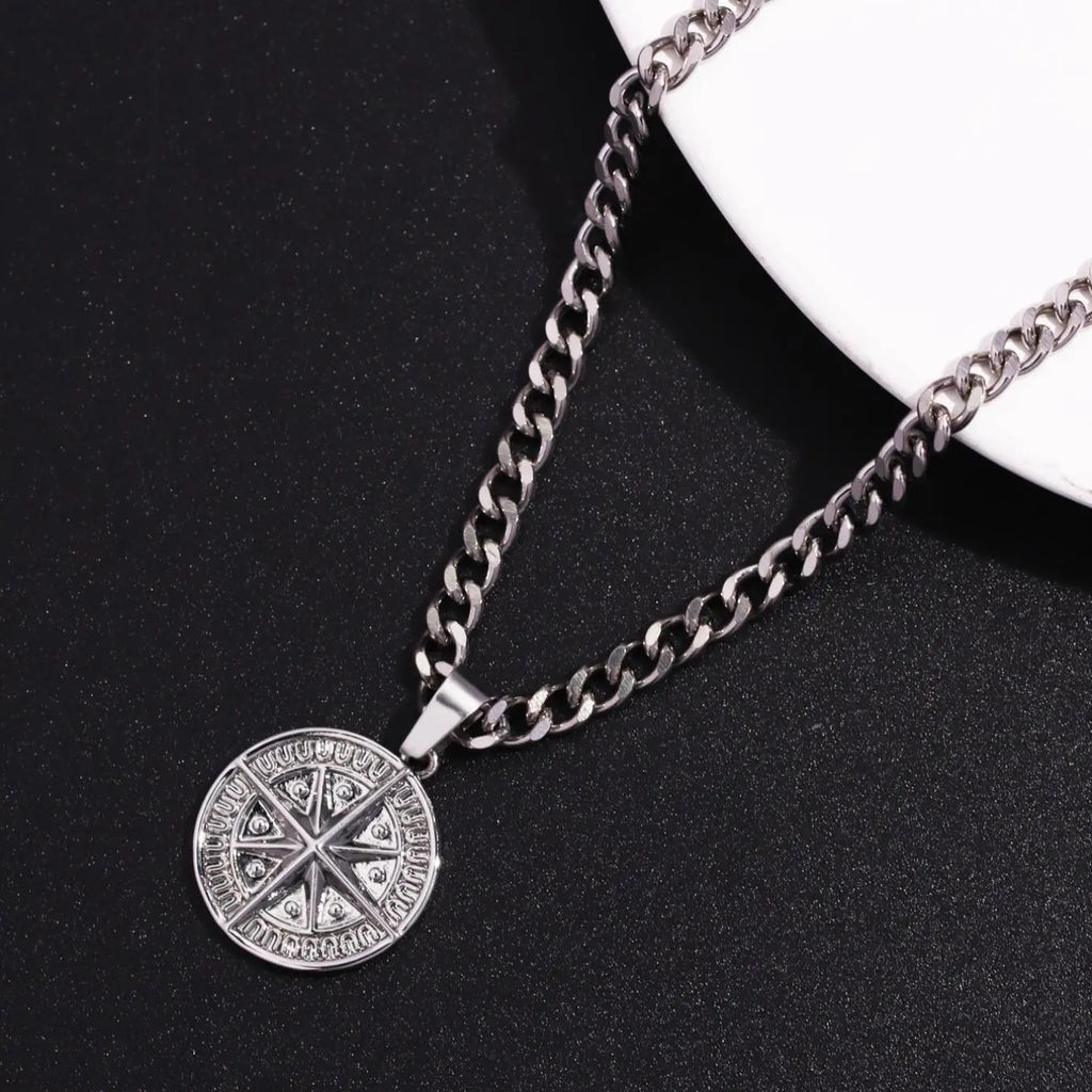 18k Geometric Compass Necklace