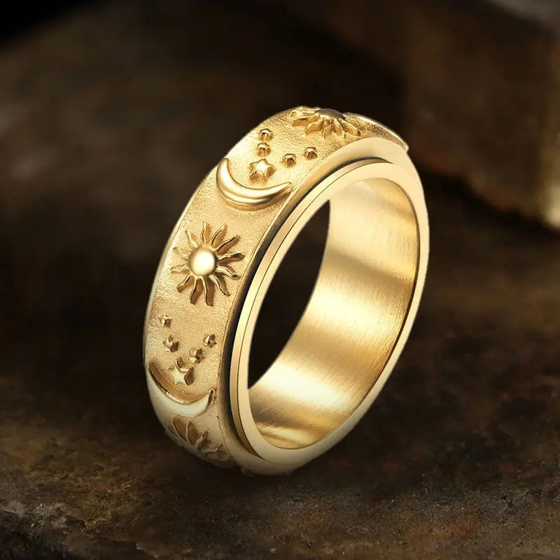 18k Celestial Spinner Ring
