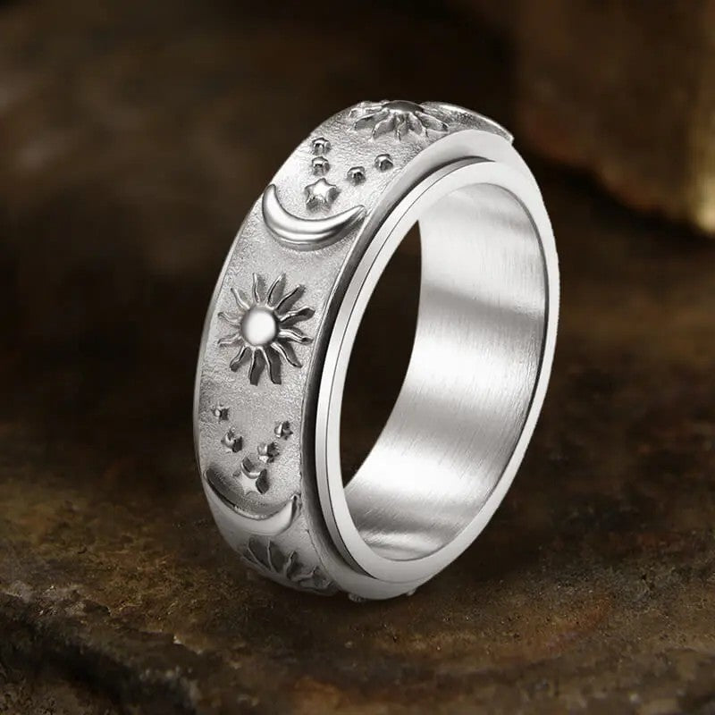 18k Celestial Spinner Ring