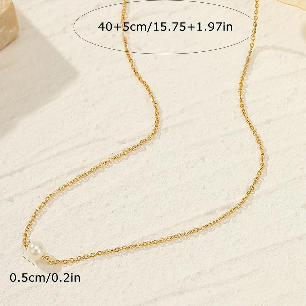 Dainty Faux Pearl Necklace