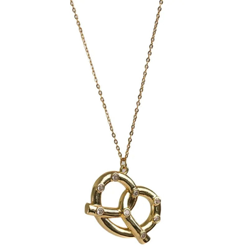 18k Dainty Pretzel Necklace