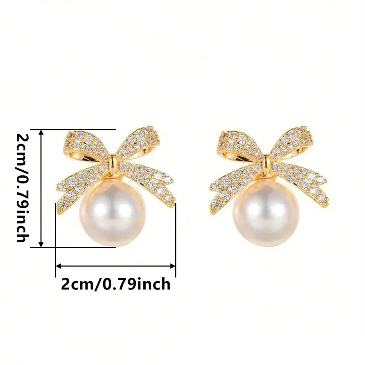 Pearl Bow Drop Earrings