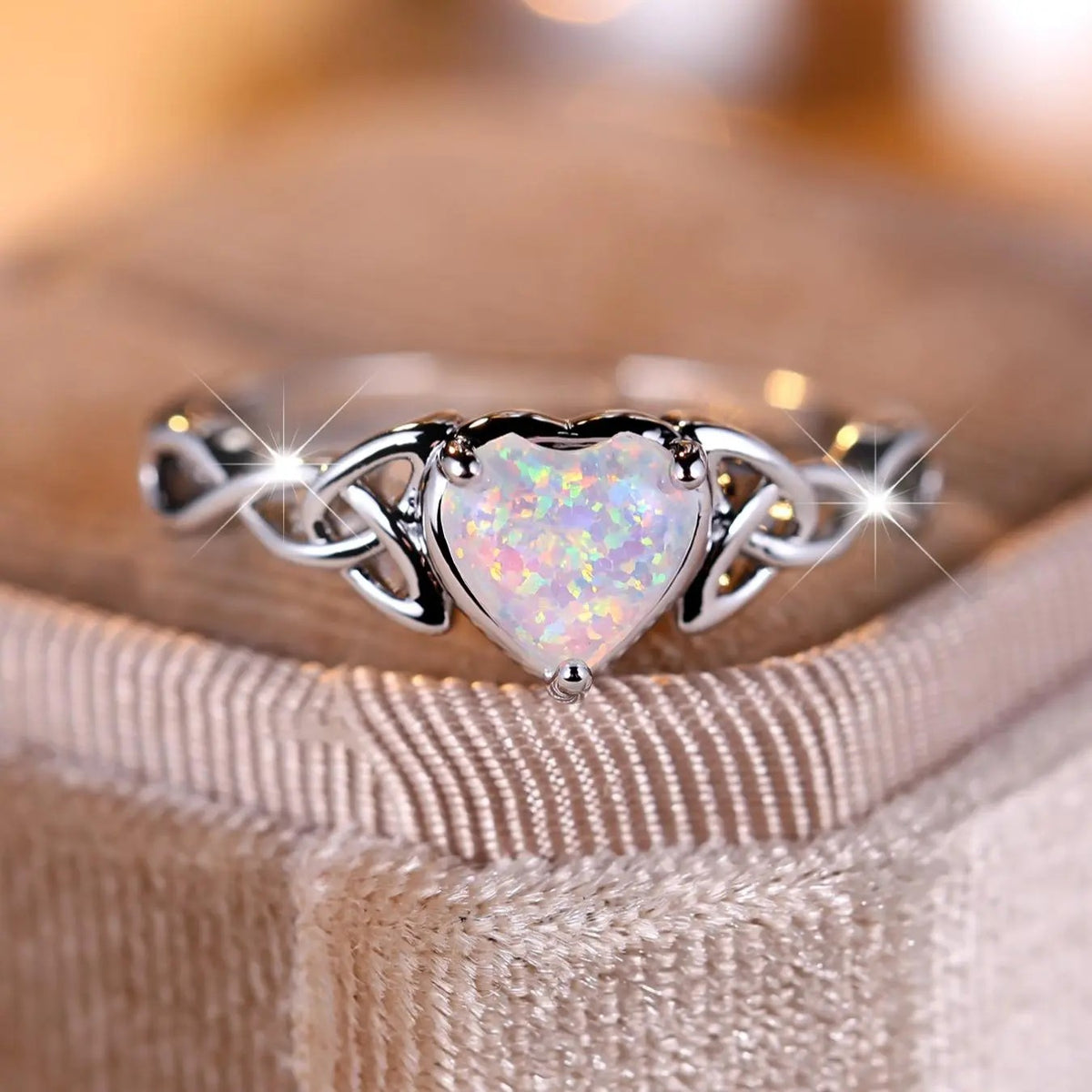 Geometric Heart Ring