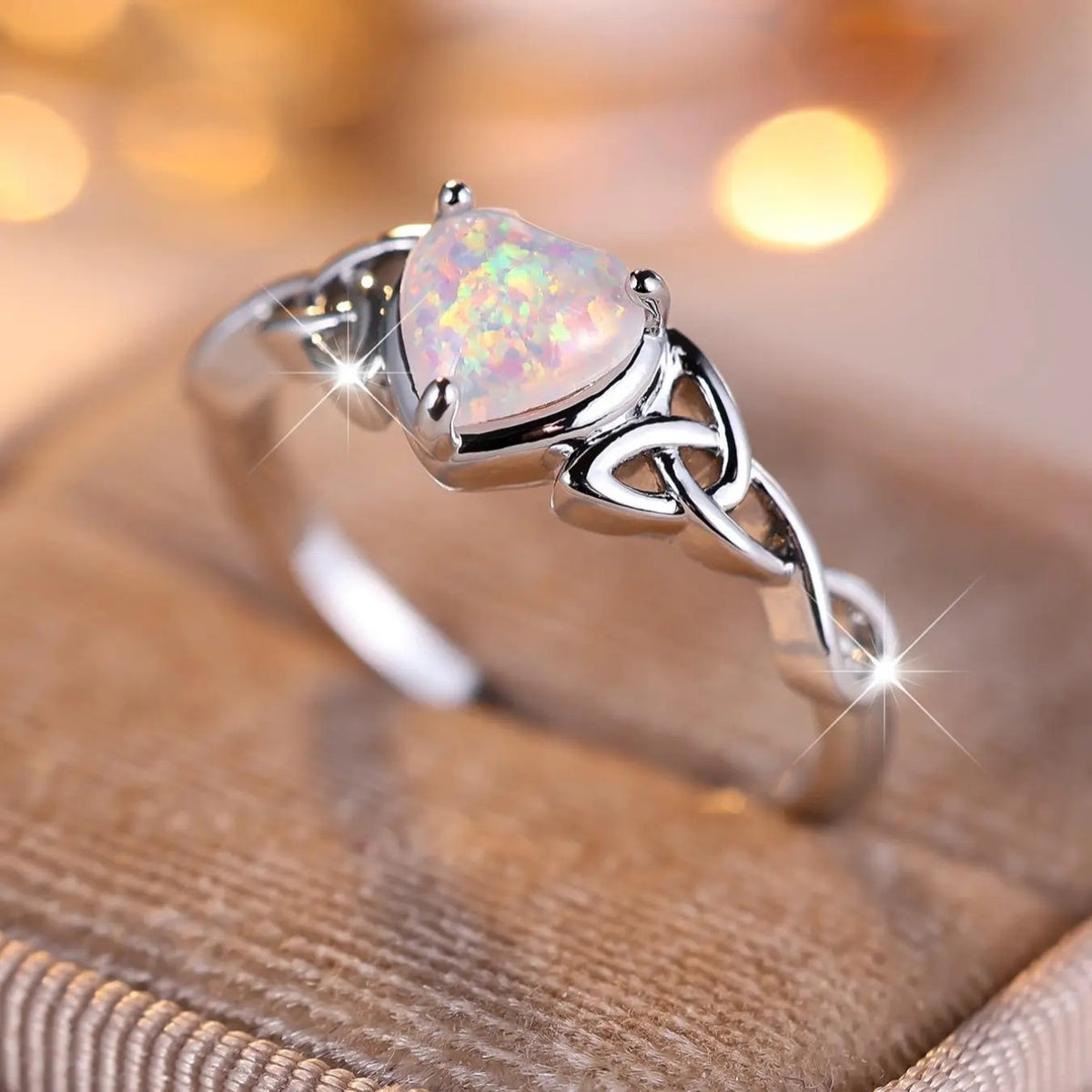 Geometric Heart Ring