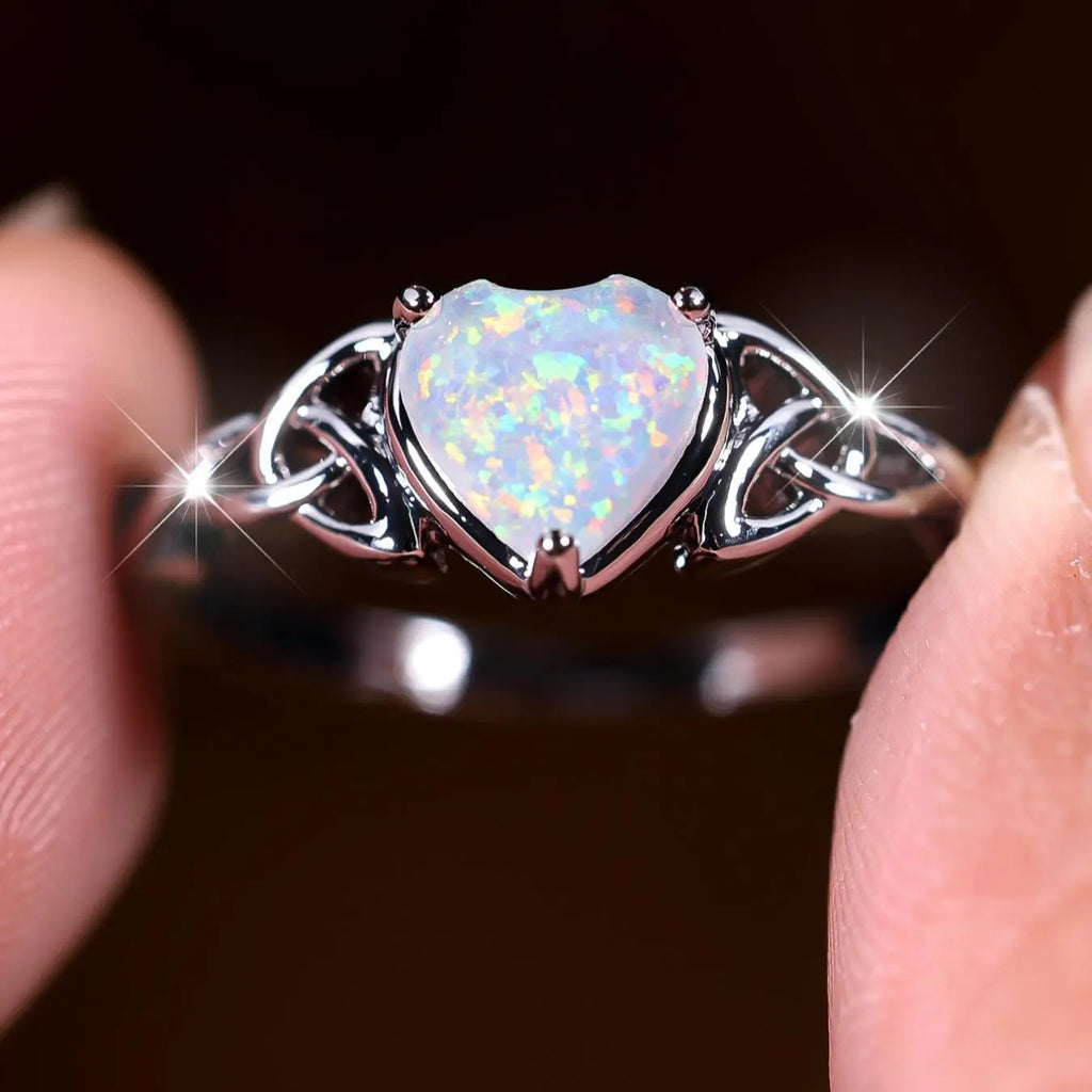 Geometric Heart Ring