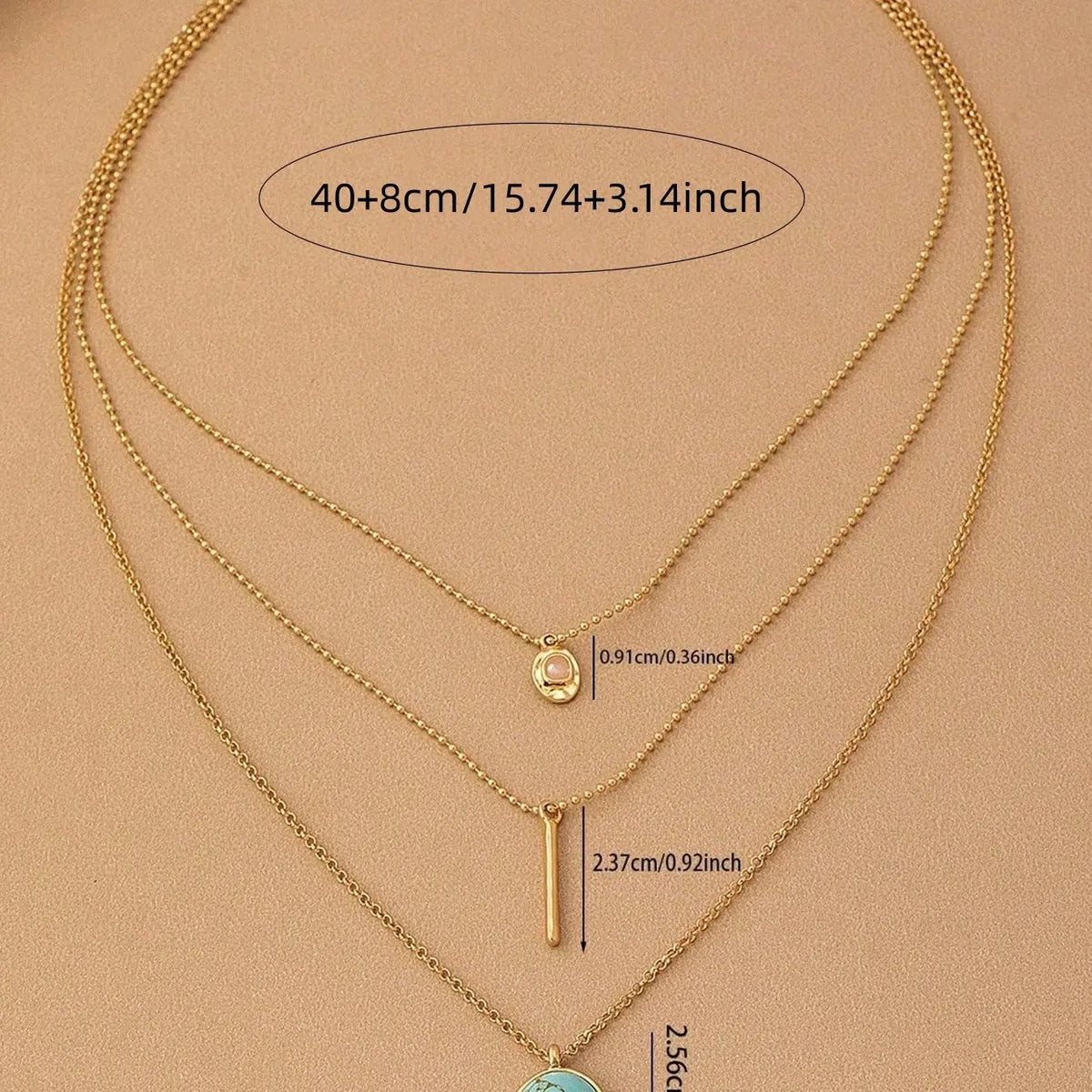 18k Turquoise Layered Necklace Set