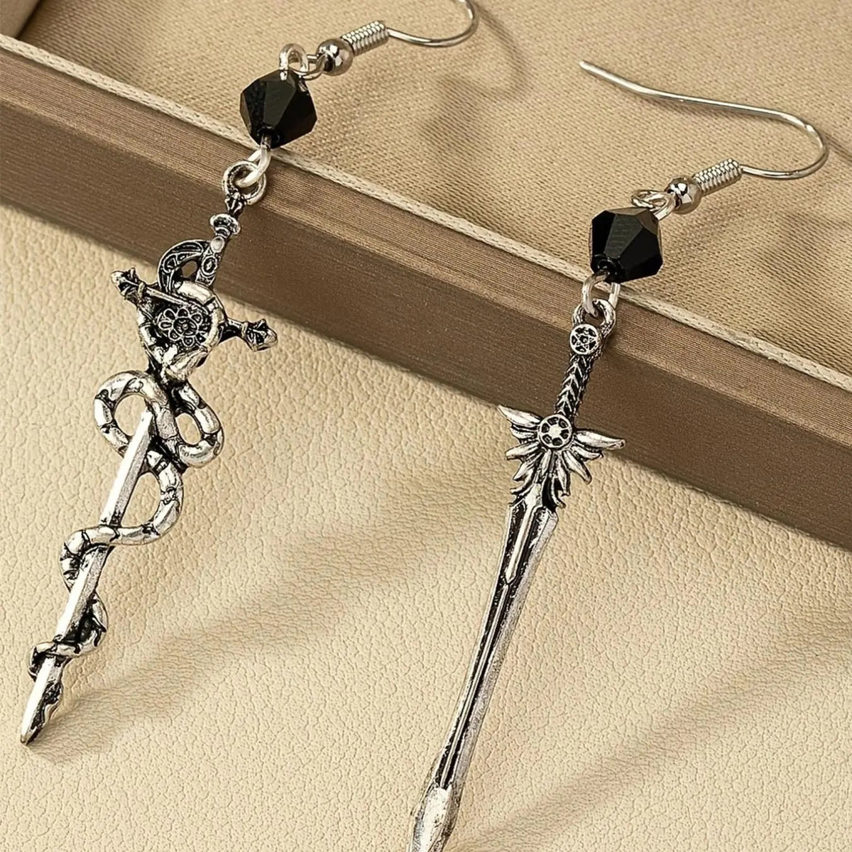 Vintage Sword Dangle Earrings