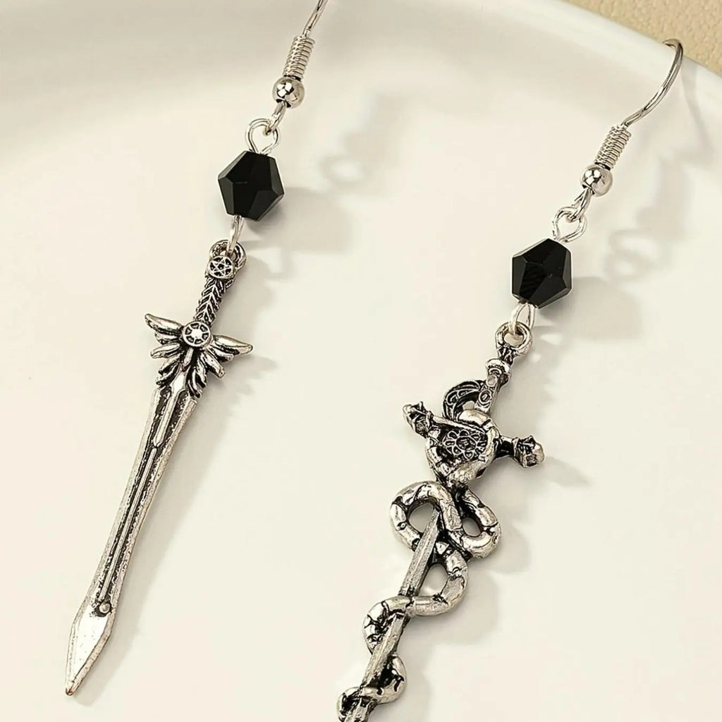 Vintage Sword Dangle Earrings