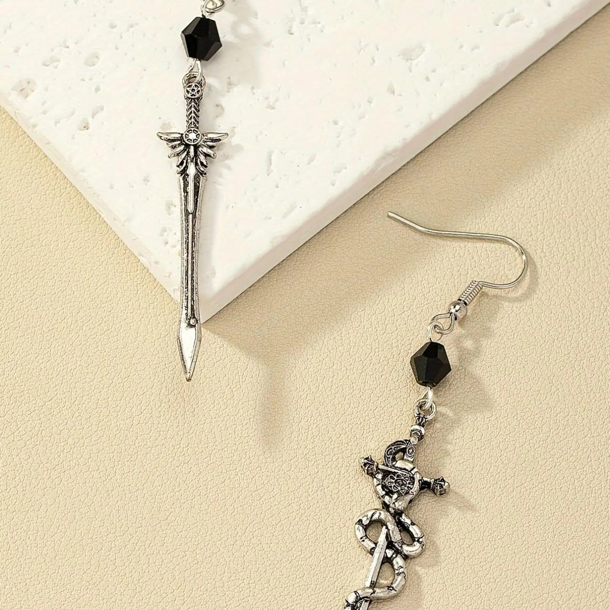 Vintage Sword Dangle Earrings